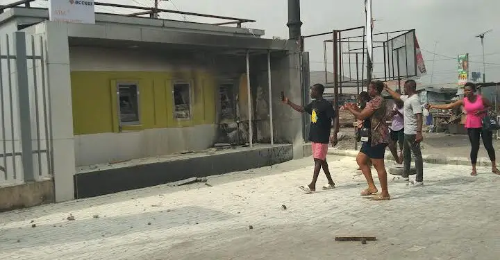 Angry Customers Set ATM Ablaze In Lagos  