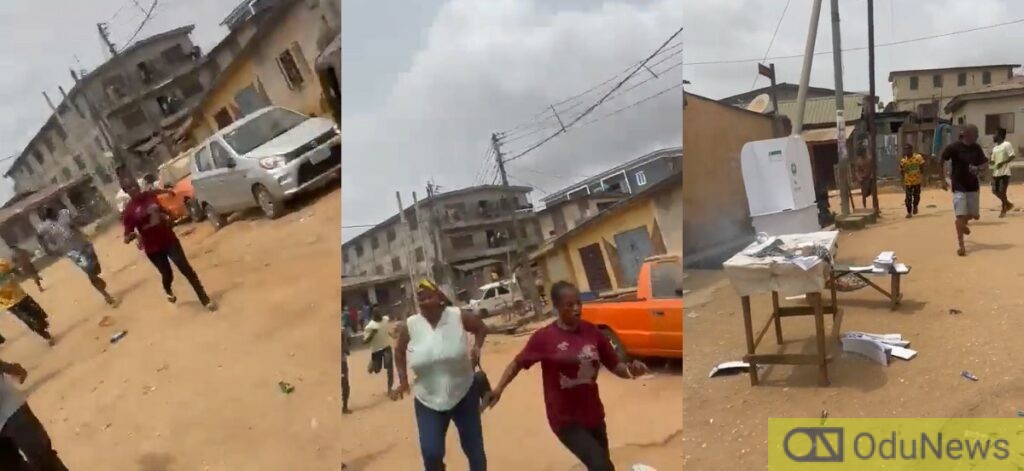 #NigeriaElections2023 Thugs Invade Polling Unit in Mafoluku Lagos and Destroy Electoral Materials