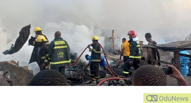 Fire Razes Spare Parts Market In Ajegunle  