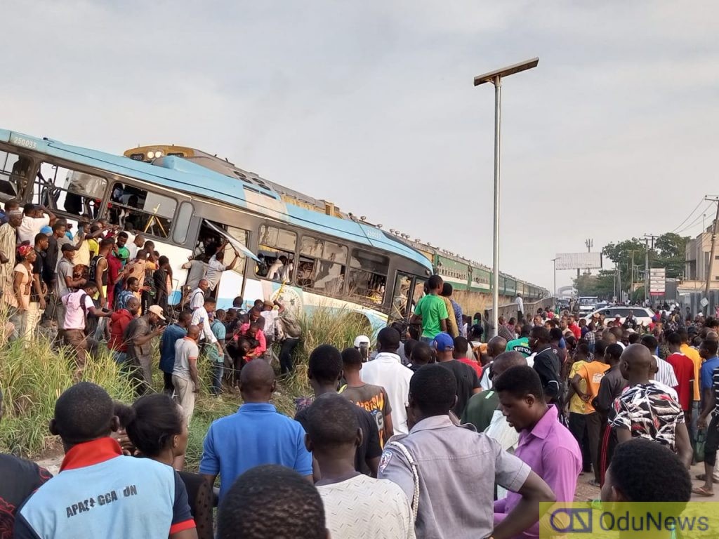 3 Dead, Over 80 Injured In Lagos Govt Staff Bus, Train Collision  