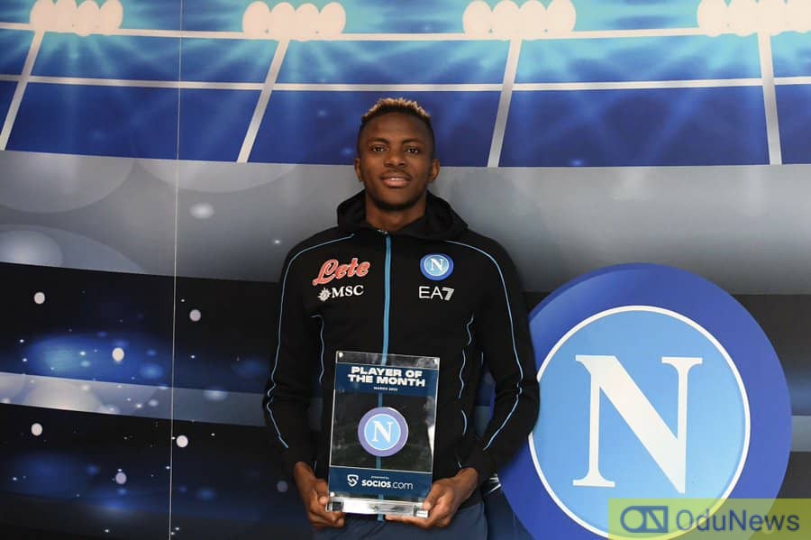 Osimhen Wins Seria A Player Of The Month  