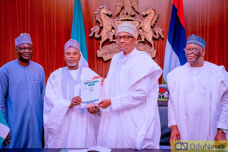 President Buhari Receives Asset Declaration Forms from Code of Conduct Bureau  
