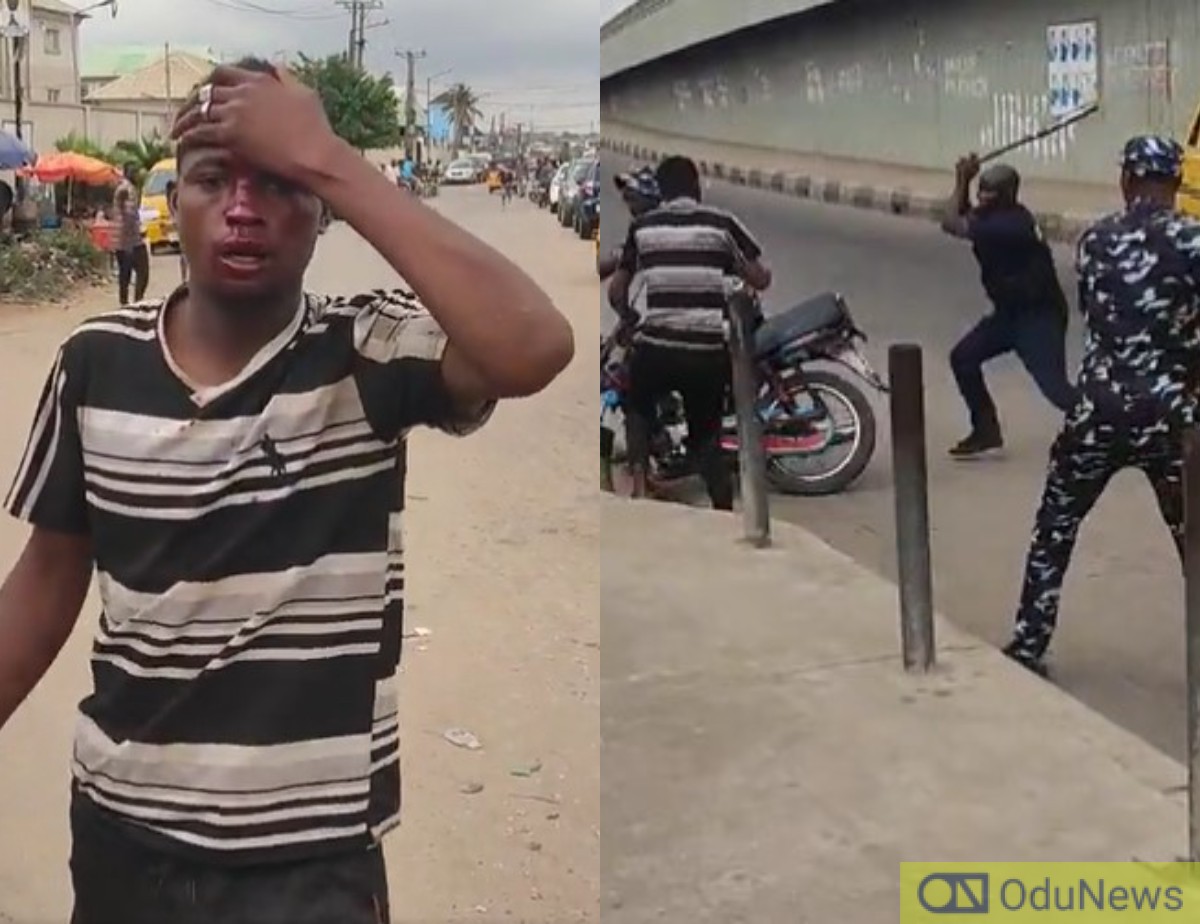 Video Of Police Officers Beating Up Okada Rider In Abule Egba Stirs Reaction  