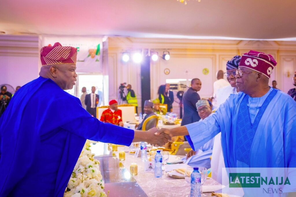 Lagos Politics Rekindles: Akinwunmi Ambode and President Bola Tinubu Reconnect in Grand Event  