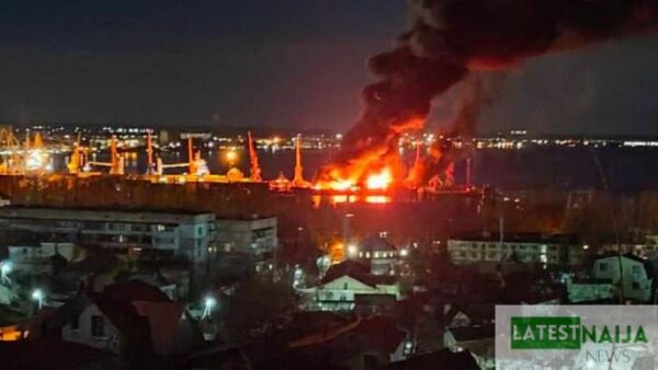Ukrainian Strike Damages Russian Warship in Black Sea Port