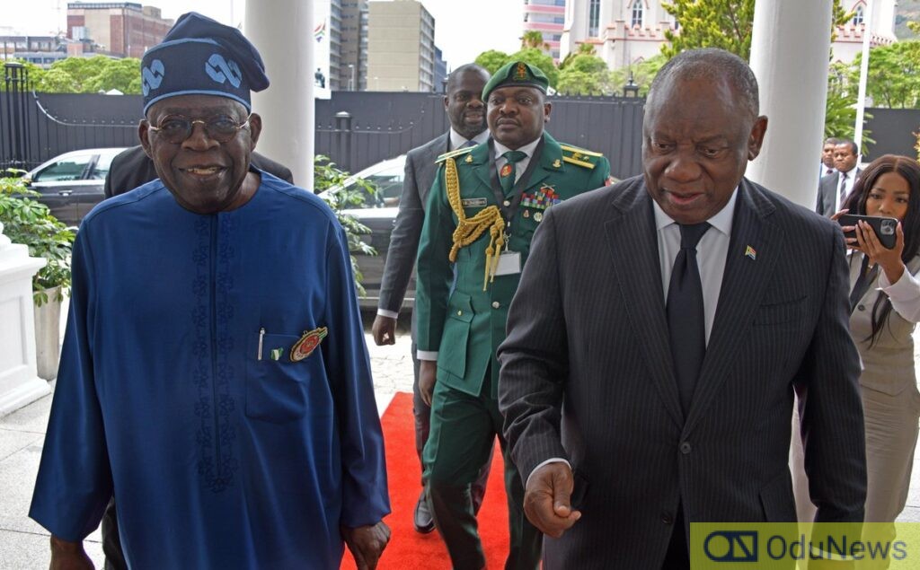 President Tinubu Arrives in South Africa for Nigeria-South Africa Bi-National Commission  