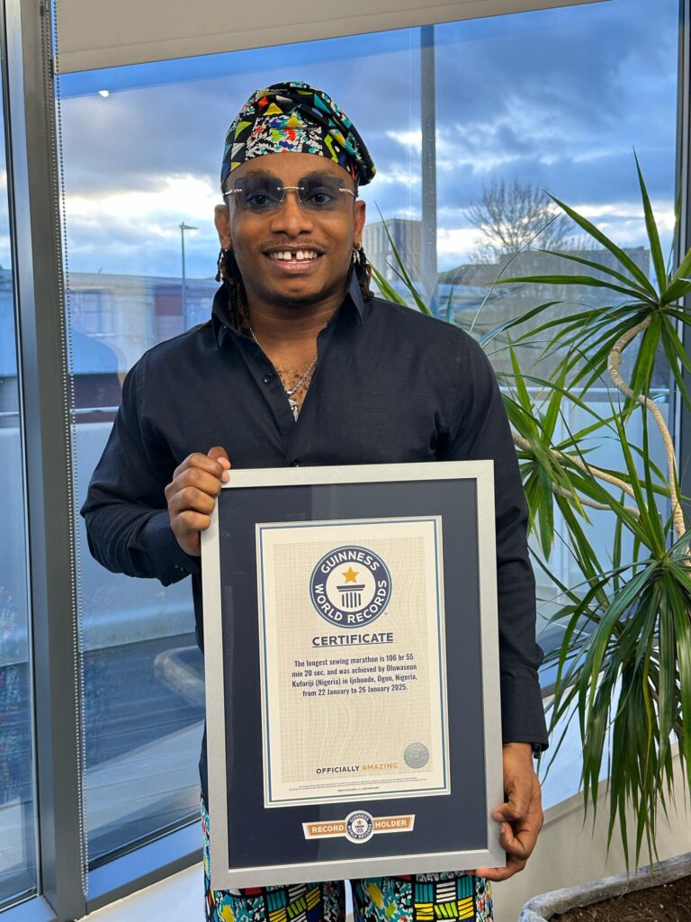 Oluwaseun Kuforiji Breaks Guinness World Record for Longest Sewing Marathon  