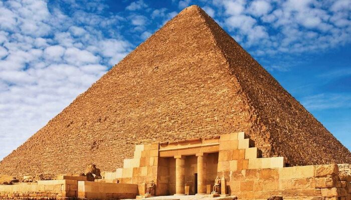 African wildlife landscape ancient landmarks