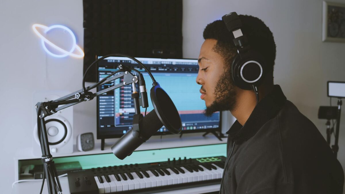 Nigerian music production studio recording