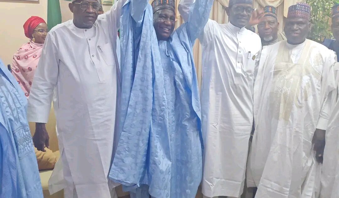 Nigerian political rally gathering crowd