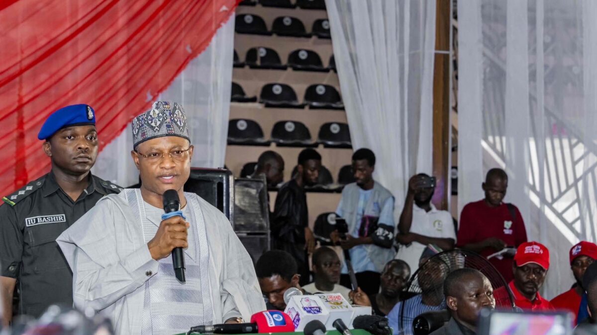 Nigerian political rally voting ceremony